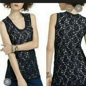 Anthropologie Navy and Teal Tank Top